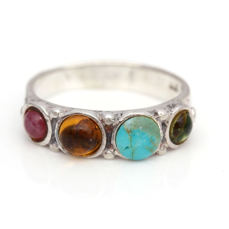 Sterling Silver Multi-Stone Ring