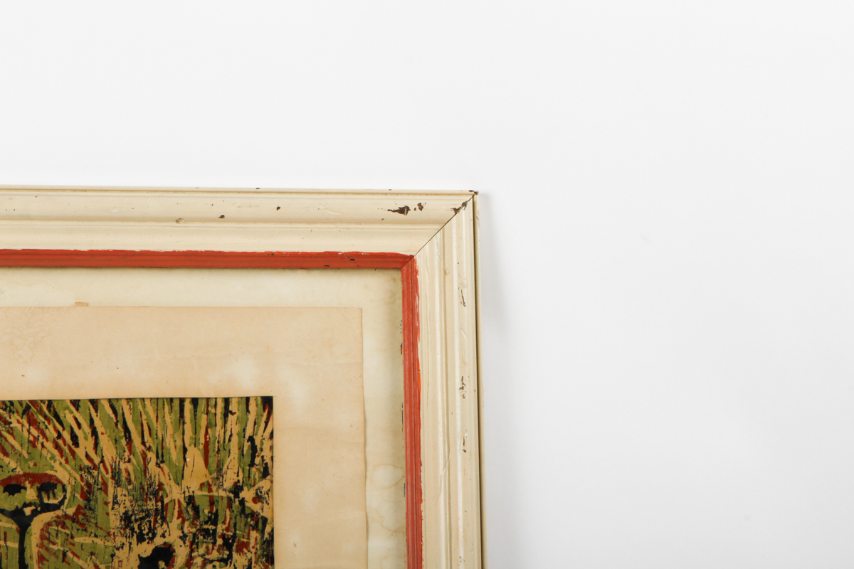 Olukayode Babalola Lino Print on Paper "Corporate Begging"