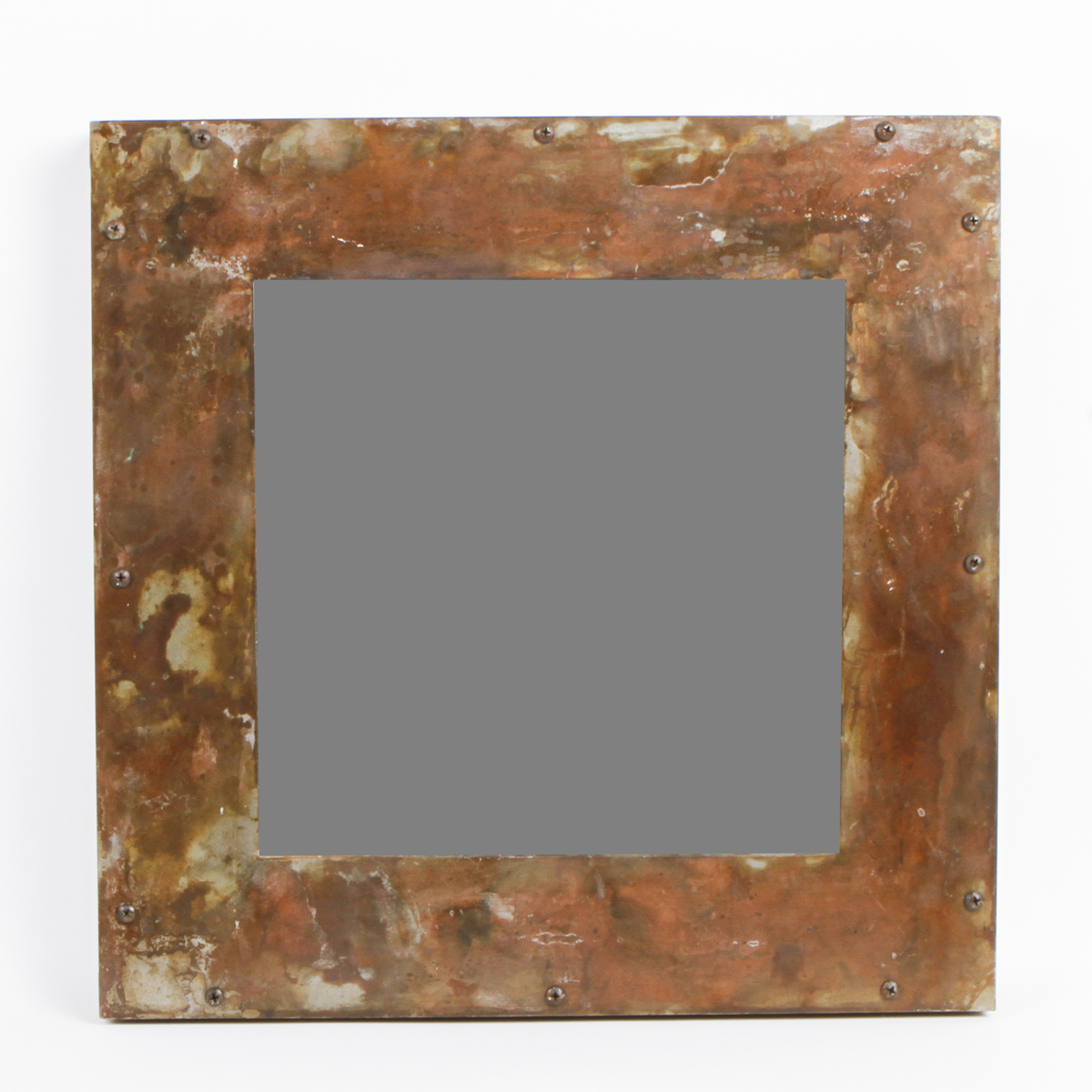 Industrial Style Metal Frame Wall Mirror