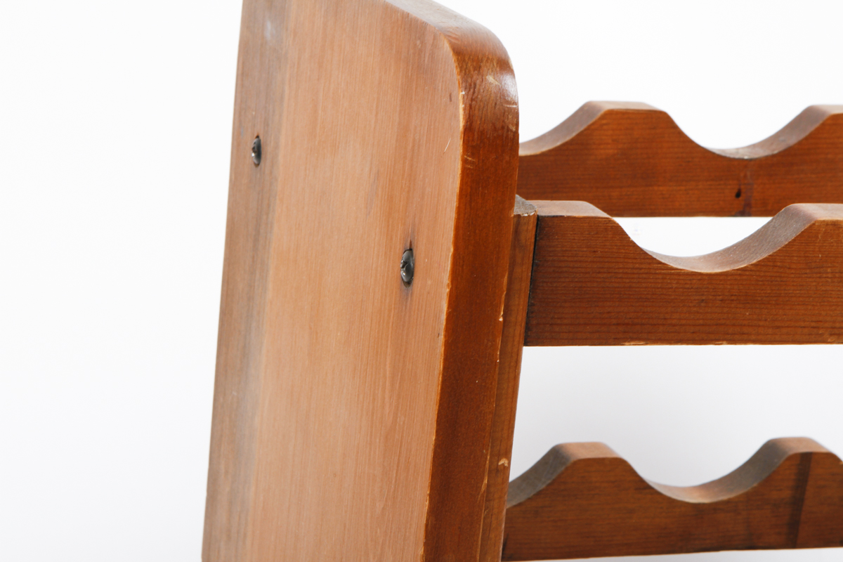 Triple Tiered Wooden Wine Rack