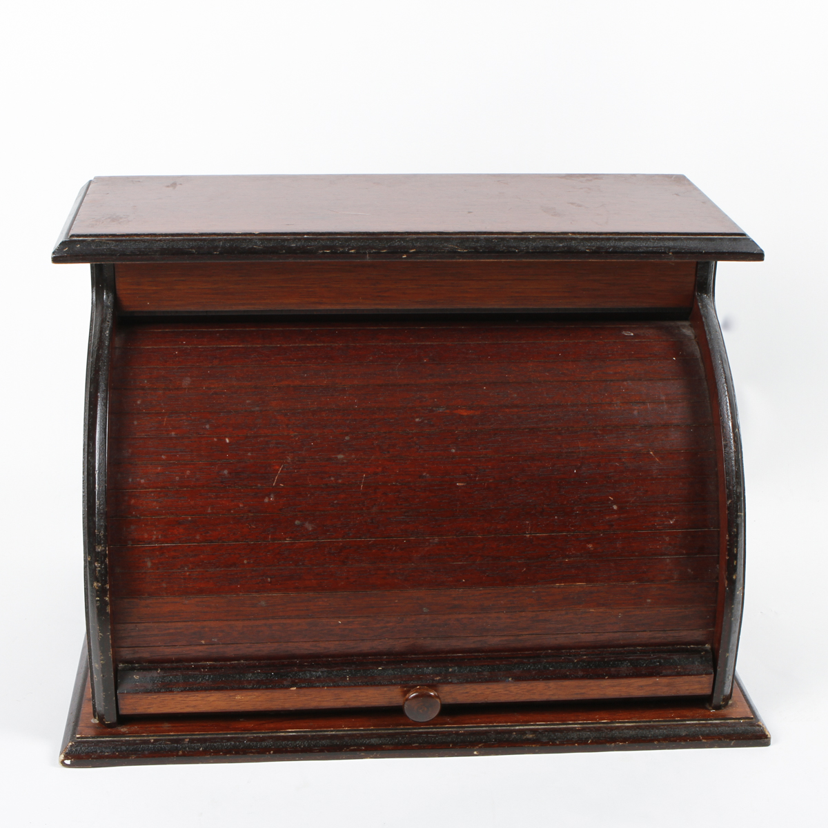 Wooden Bread Box with Rolltop