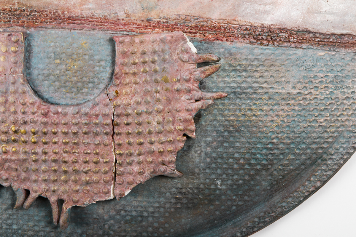 Pair of Handbuilt Raku Fired Stoneware Platters