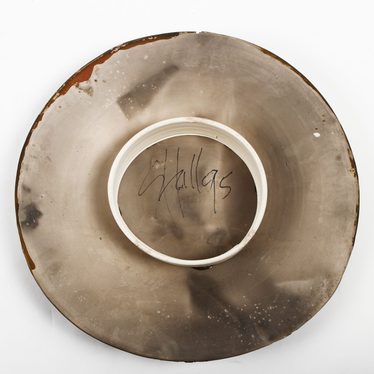 Pair of Handbuilt Raku Fired Stoneware Platters