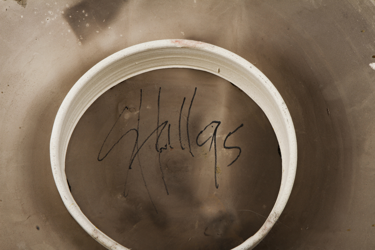 Pair of Handbuilt Raku Fired Stoneware Platters