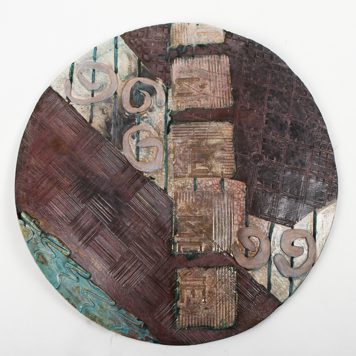 Pair of Handbuilt Raku Fired Stoneware Platters