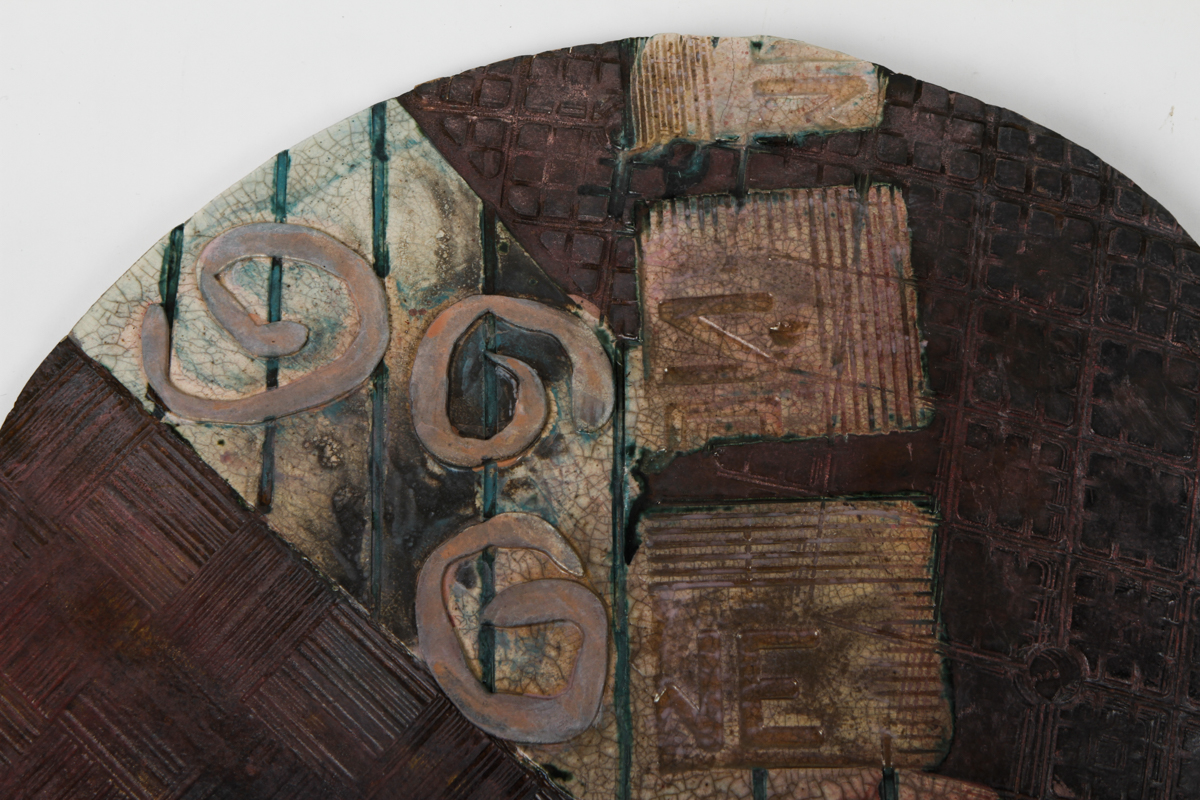 Pair of Handbuilt Raku Fired Stoneware Platters