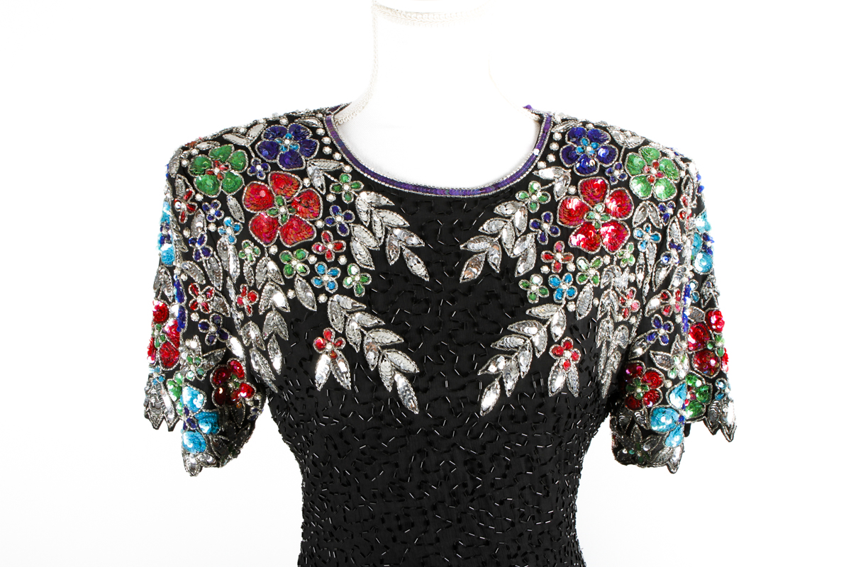 Vintage Stenay Beaded Cocktail Dress