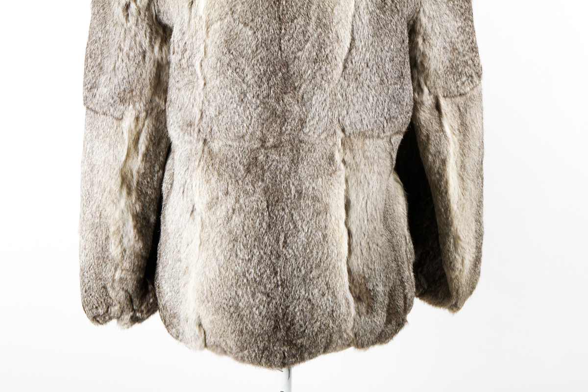 Rabbit Fur Jacket with Fox Fur Collar