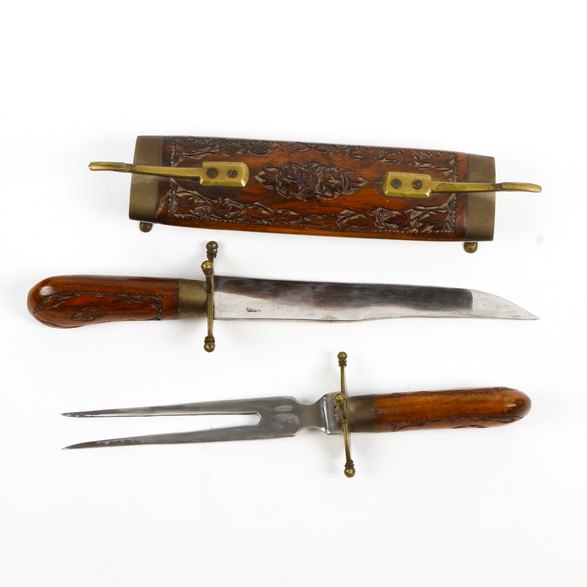 Wooden Carving Set in Decorative Stand