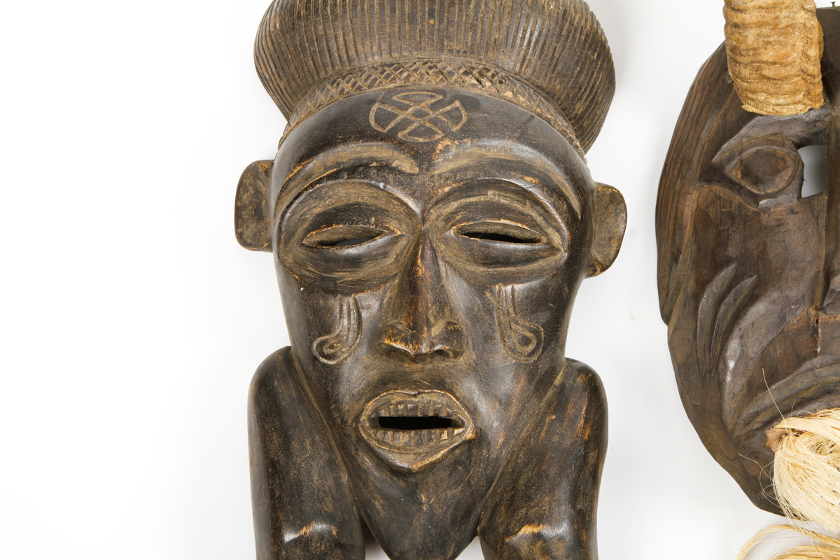 Collection of Carved Tribal Masks