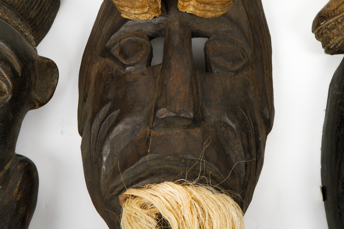 Collection of Carved Tribal Masks