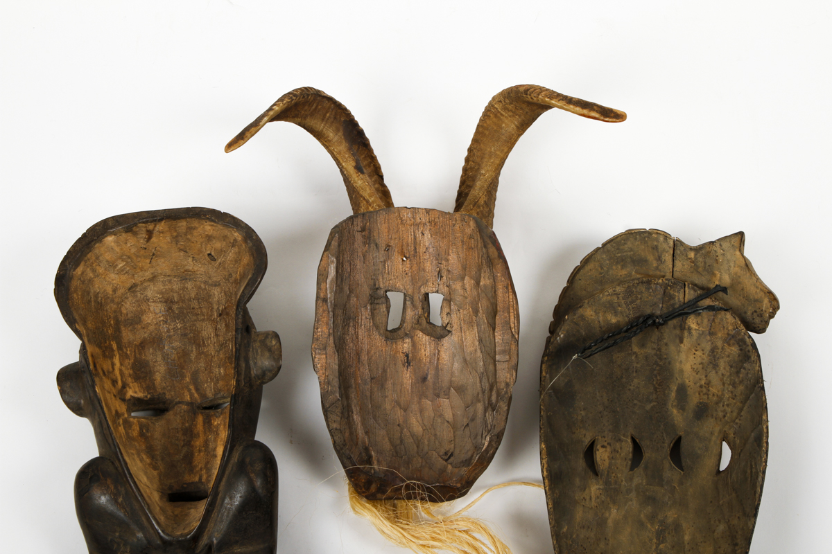 Collection of Carved Tribal Masks