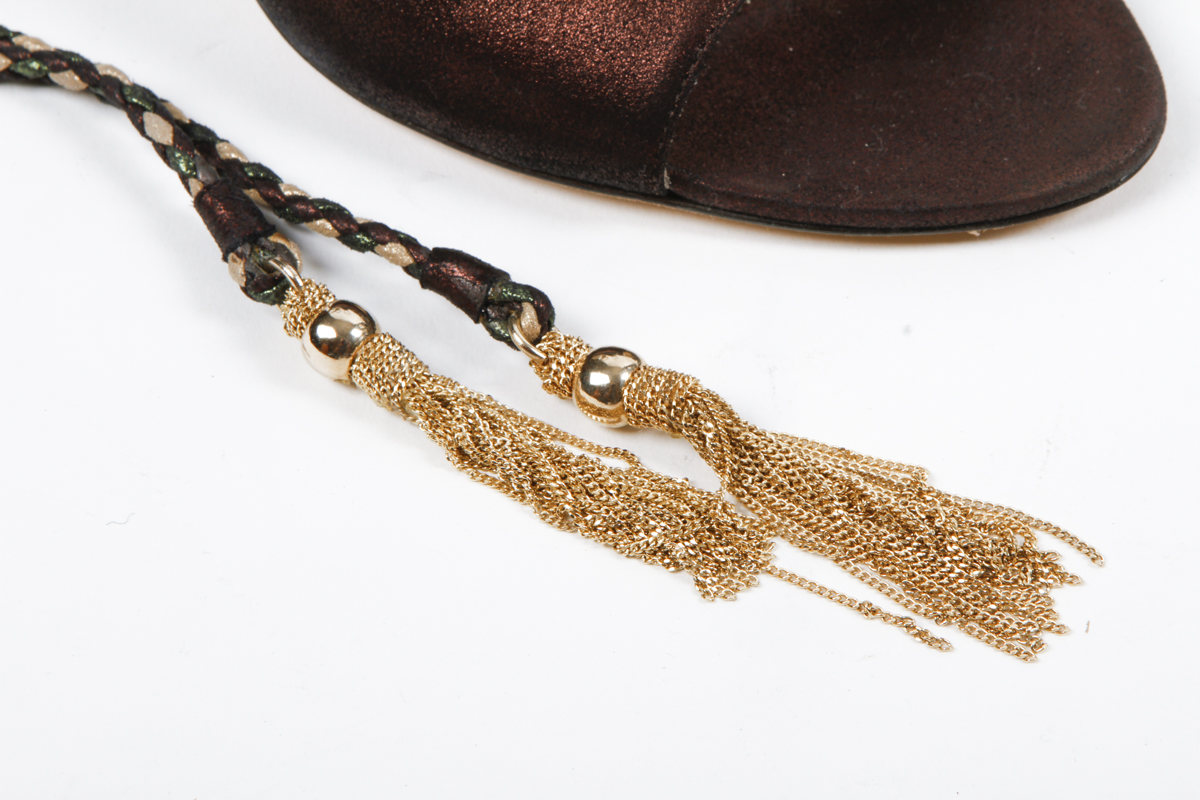 Jimmy Choo Lace Up Peep Toe Shoes