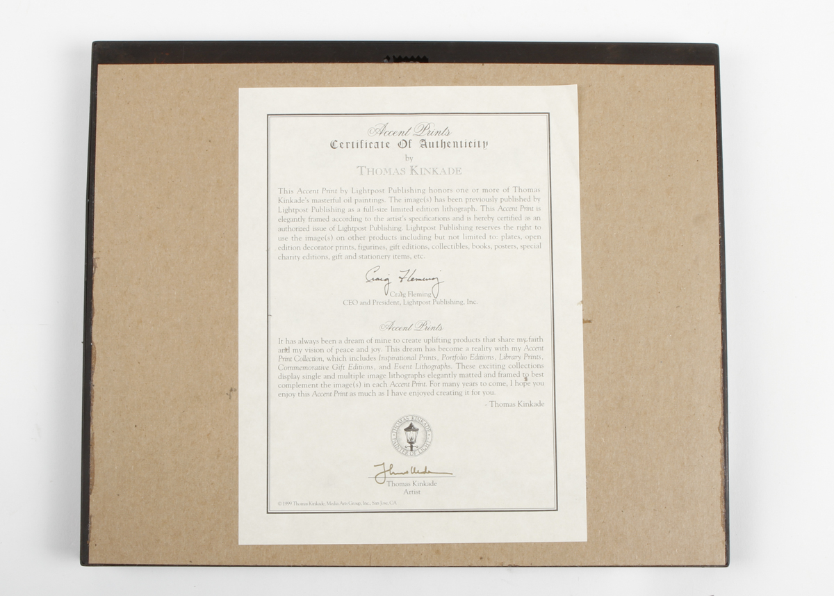 Thomas Kinkade Offset Lithograph on Paper "Valley of Peace"