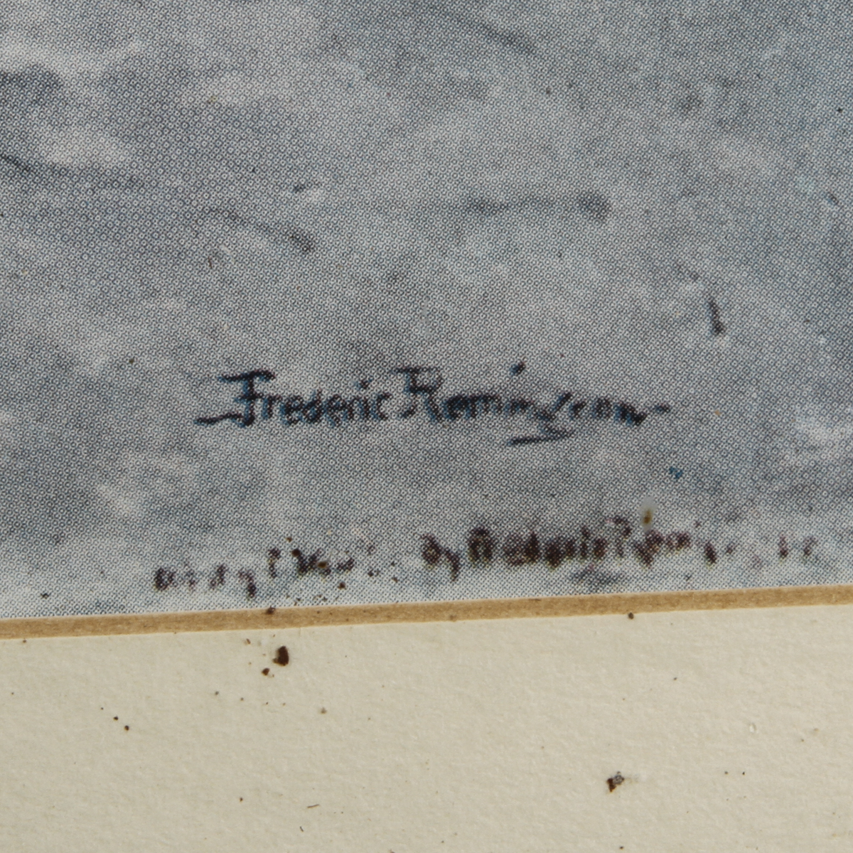 Frederic Remington Offset Lithograph Print "A New Year on The Cimarron"