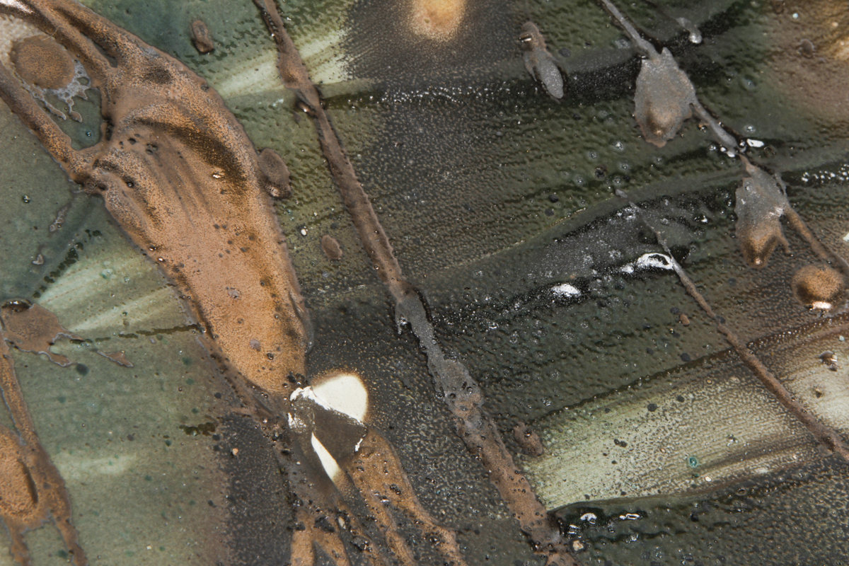 Large Signed Handbuilt Stoneware Platter