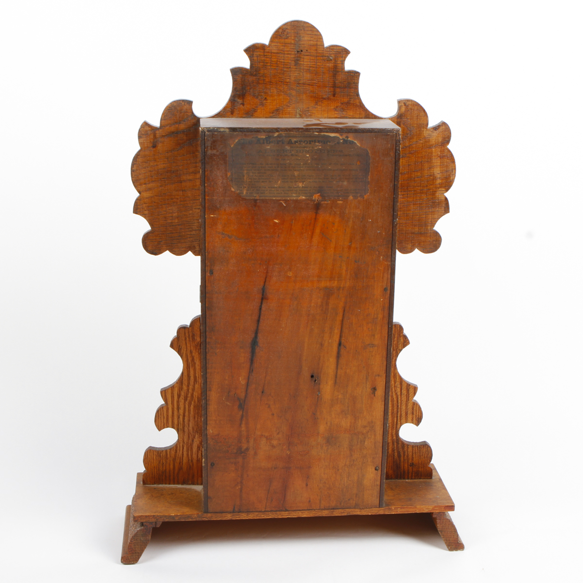 1897 E. Ingraham Co. Oak Gingerbread Mantel Clock