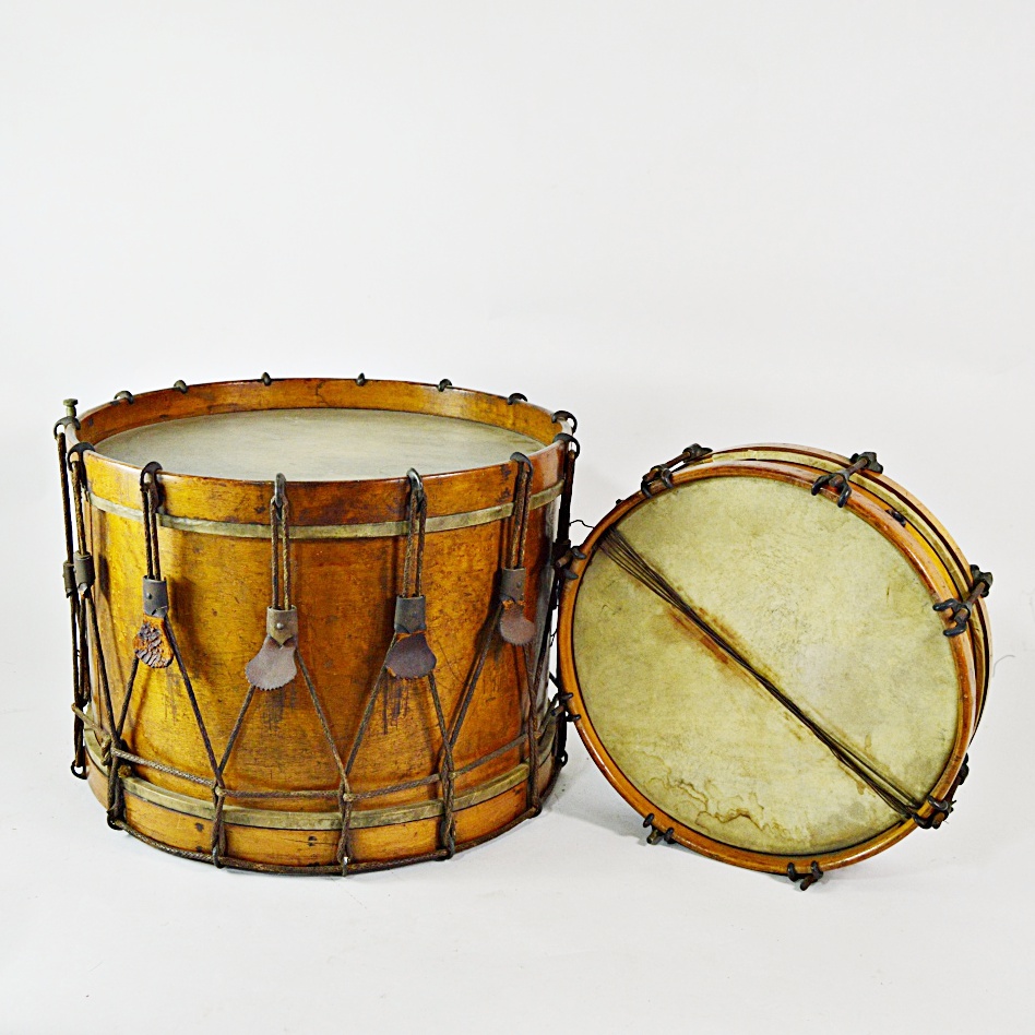 Antique Bass Drum and Leedy Snare Drum