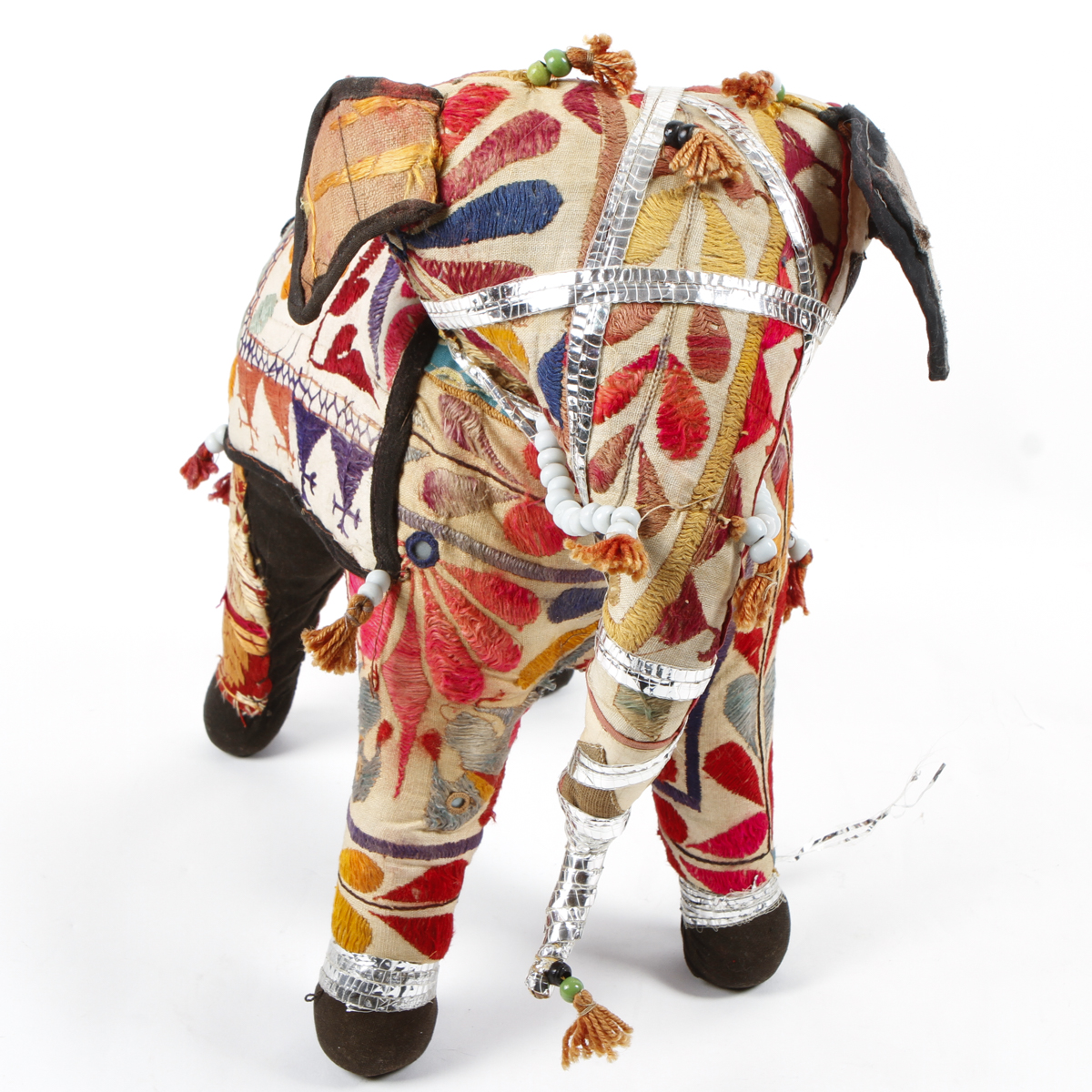 Indian Hand Embroidered Fabric Elephant