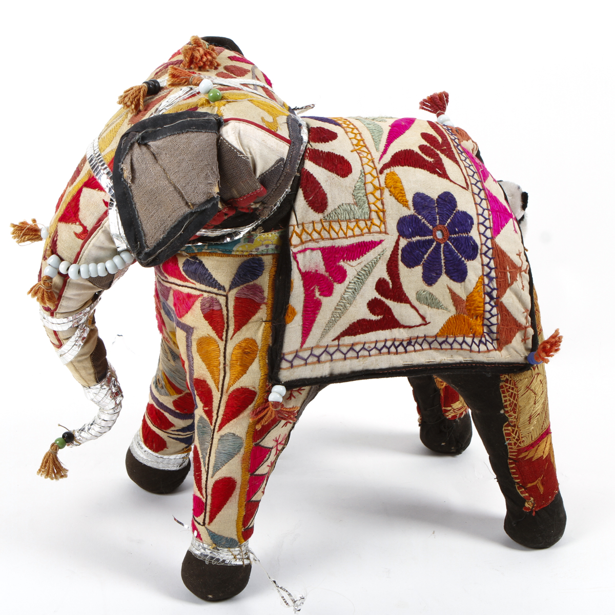 Indian Hand Embroidered Fabric Elephant