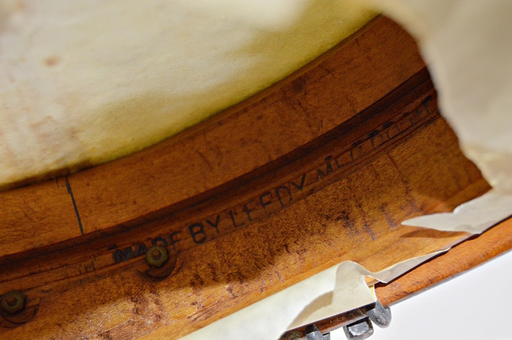 Antique Bass Drum and Leedy Snare Drum