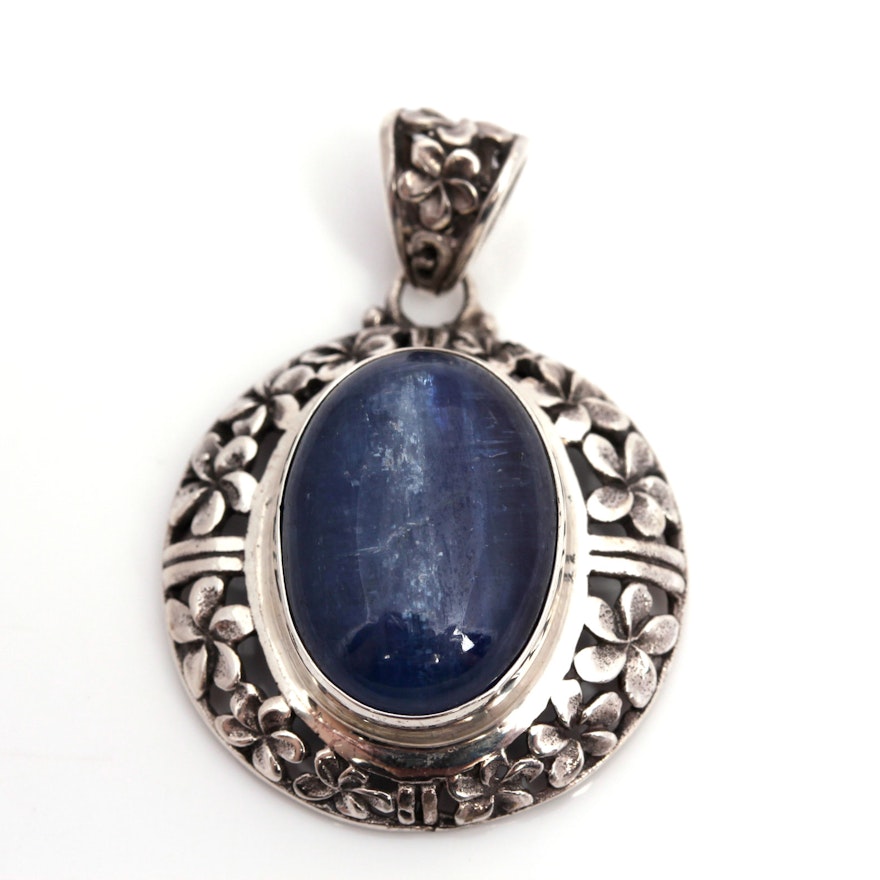 Sterling Silver Sapphire Pendant