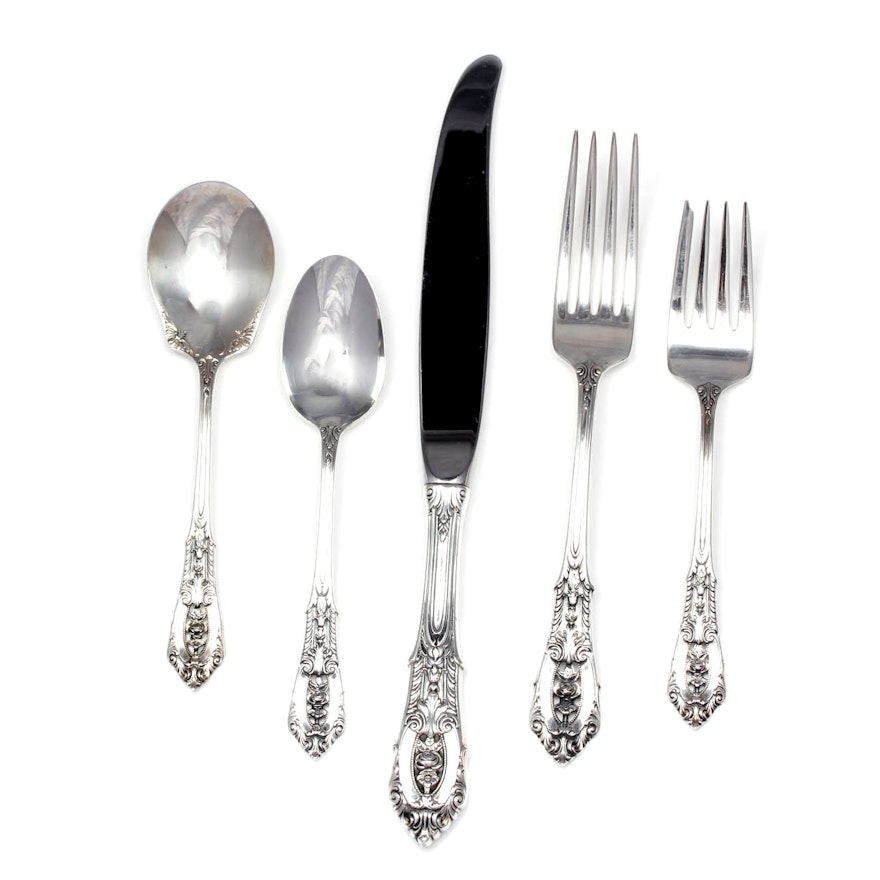 Wallace Sterling Silver "Rose Point" Flatware