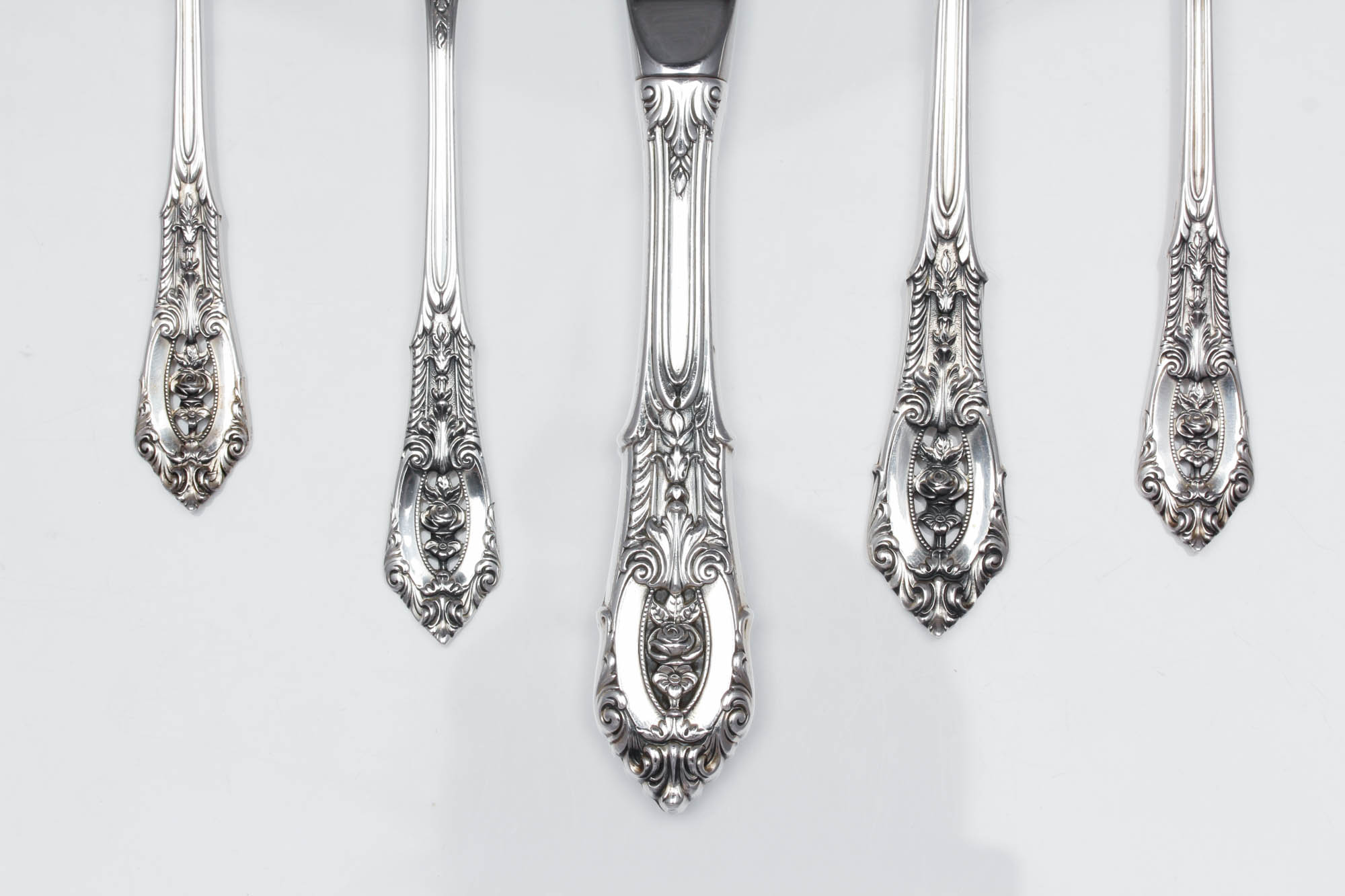 Wallace Sterling Silver "Rose Point" Flatware