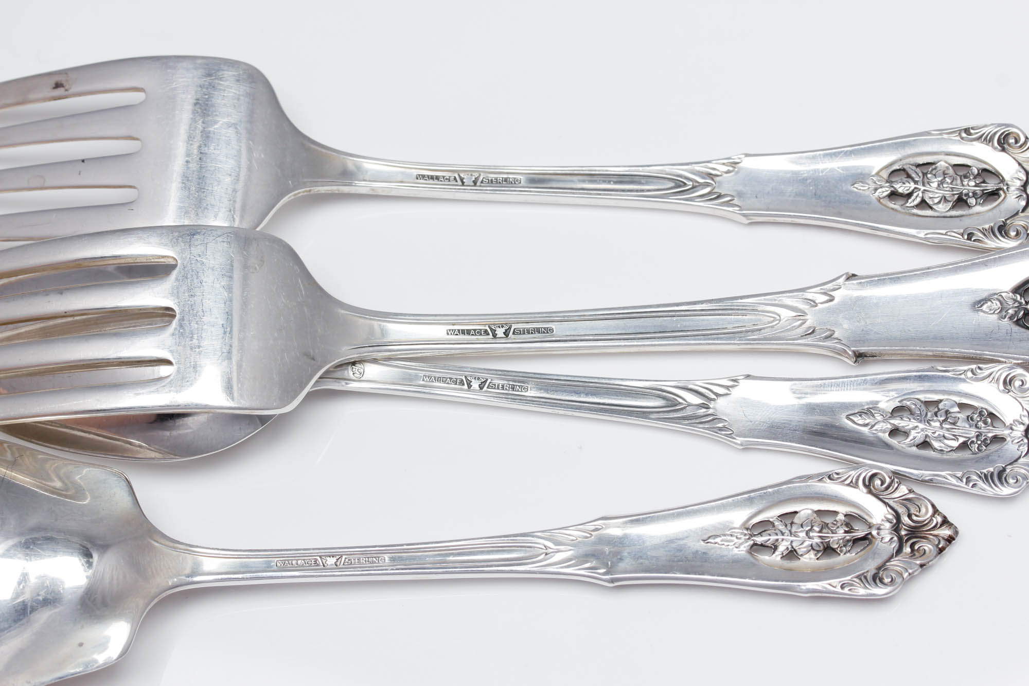 Wallace Sterling Silver "Rose Point" Flatware