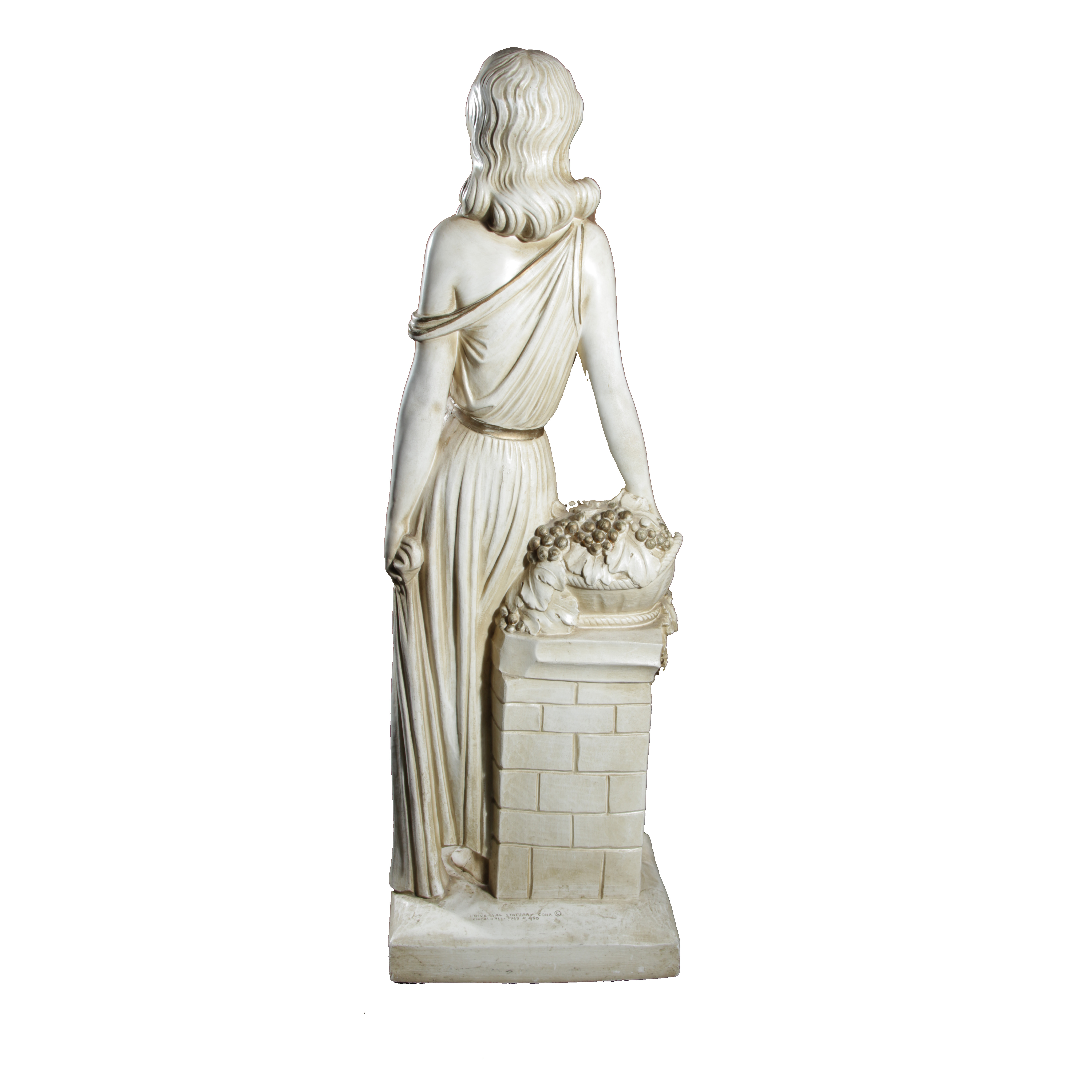 1969 Universal Statuary Grecian Woman Chalkware Figure #490