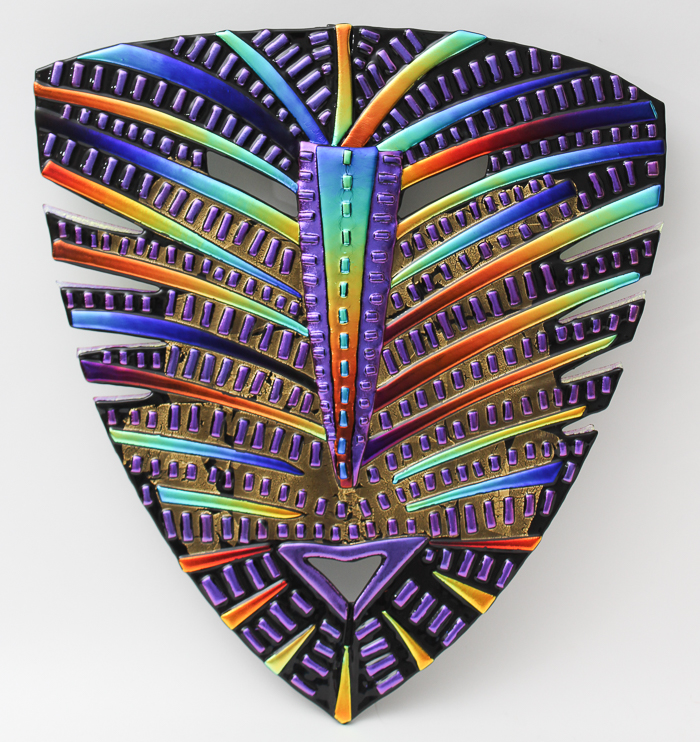 Fused Art Glass Mask by Paul White