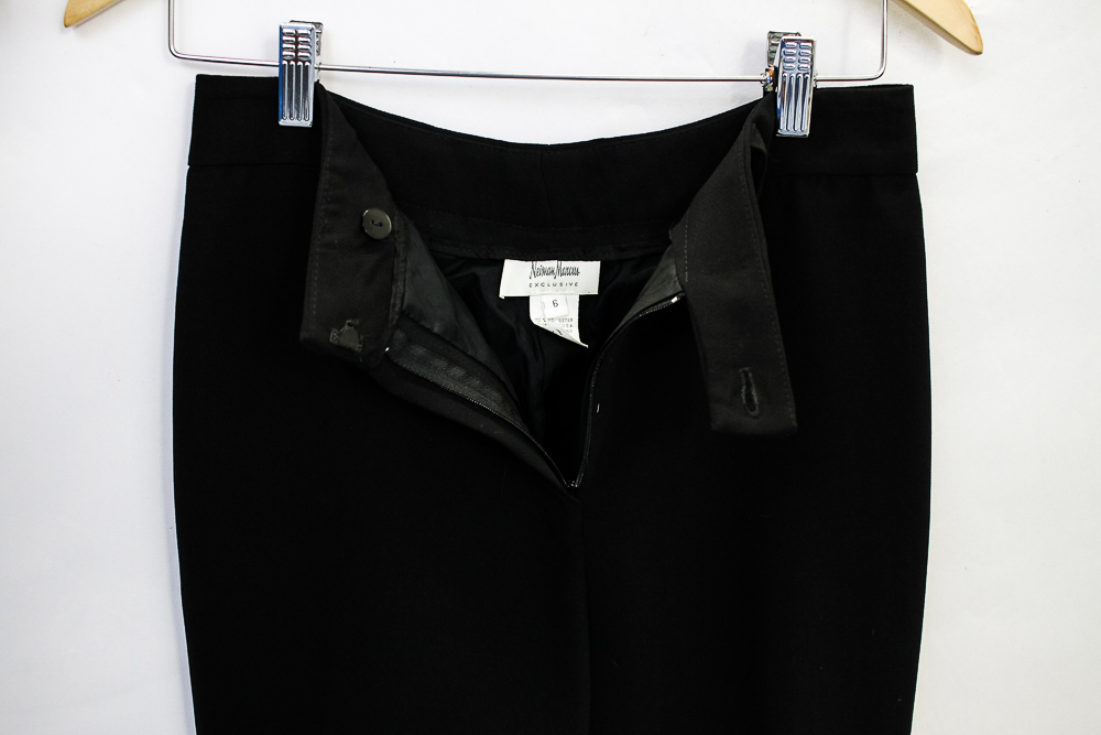 Neiman Marcus and Charles Chan Lima Black Dress Pants