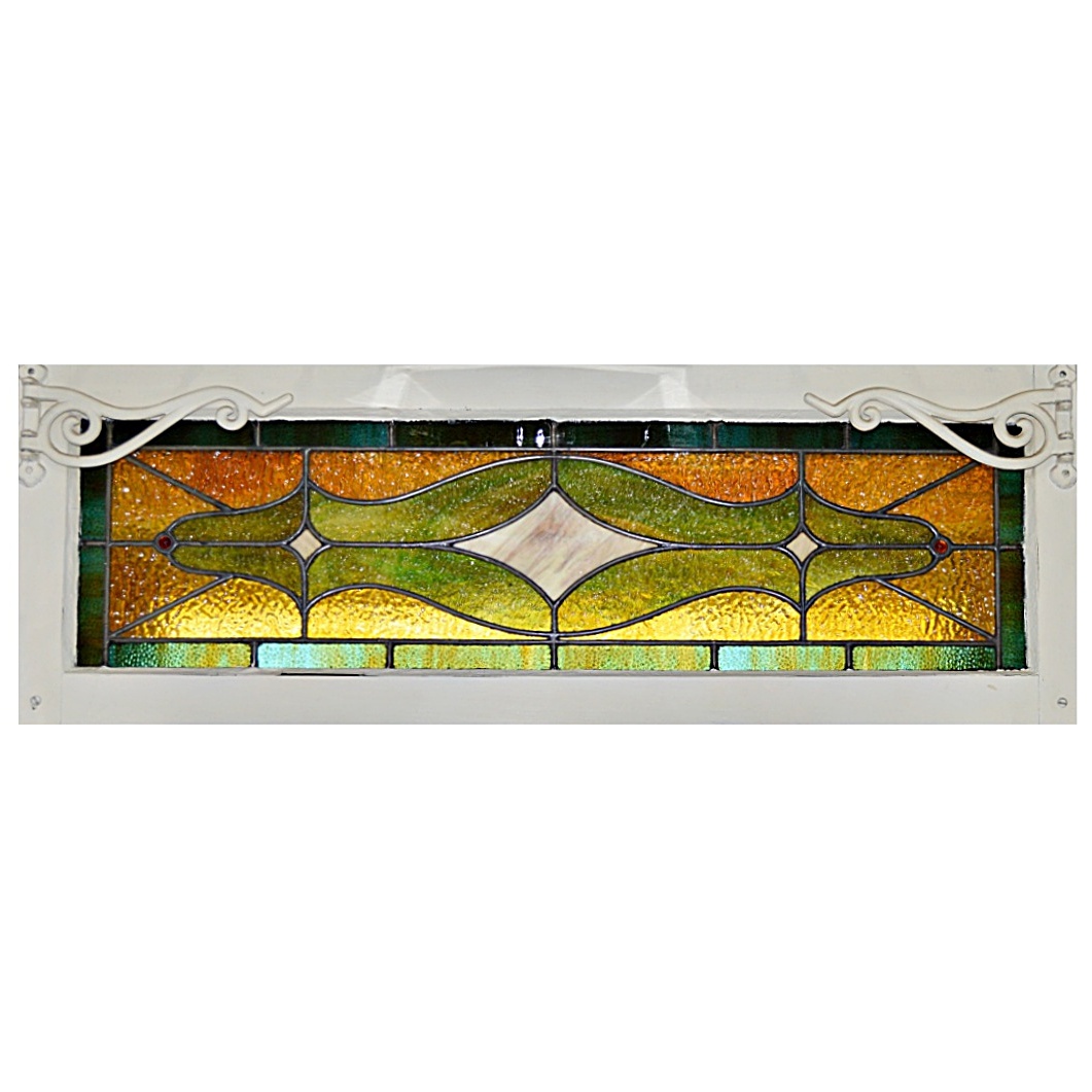 Antique Leaded Stained Glass Window