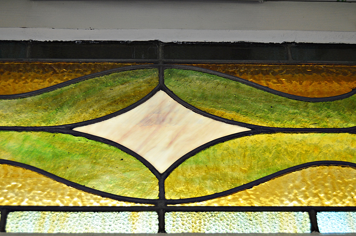 Antique Leaded Stained Glass Window