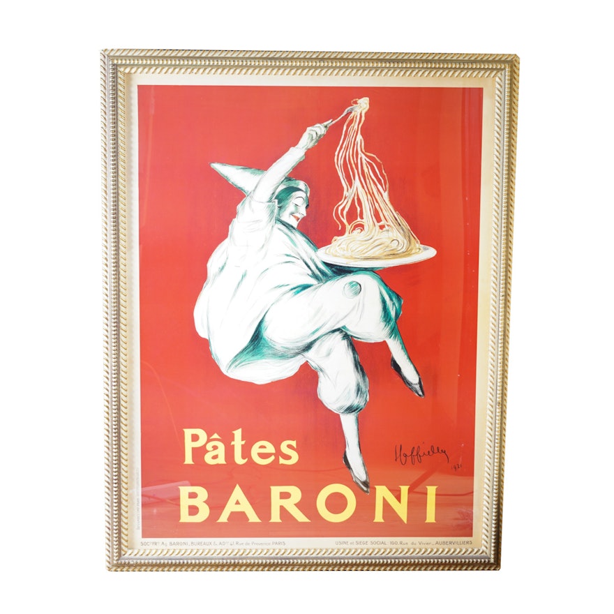 "Pâtes Baroni," by Leonetto Cappiello Large Offset Lithograph