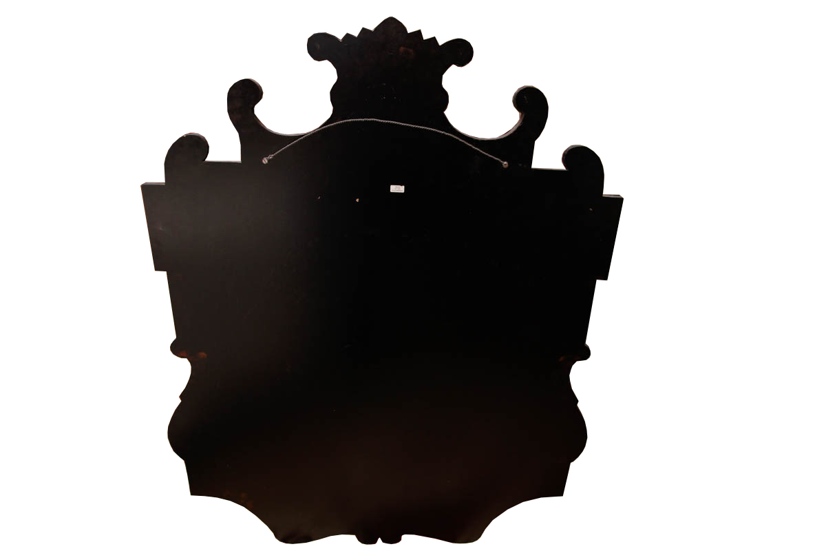 Ornate Silver Tone Wall Mirror