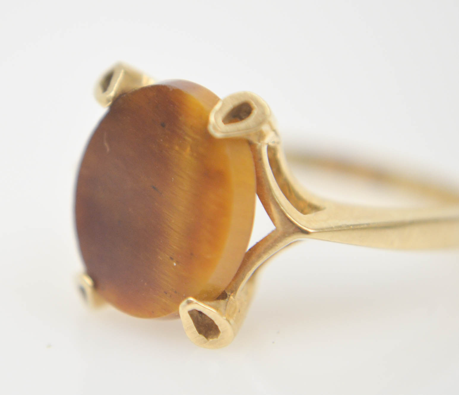 10K Yellow Gold Tiger's Eye Ring
