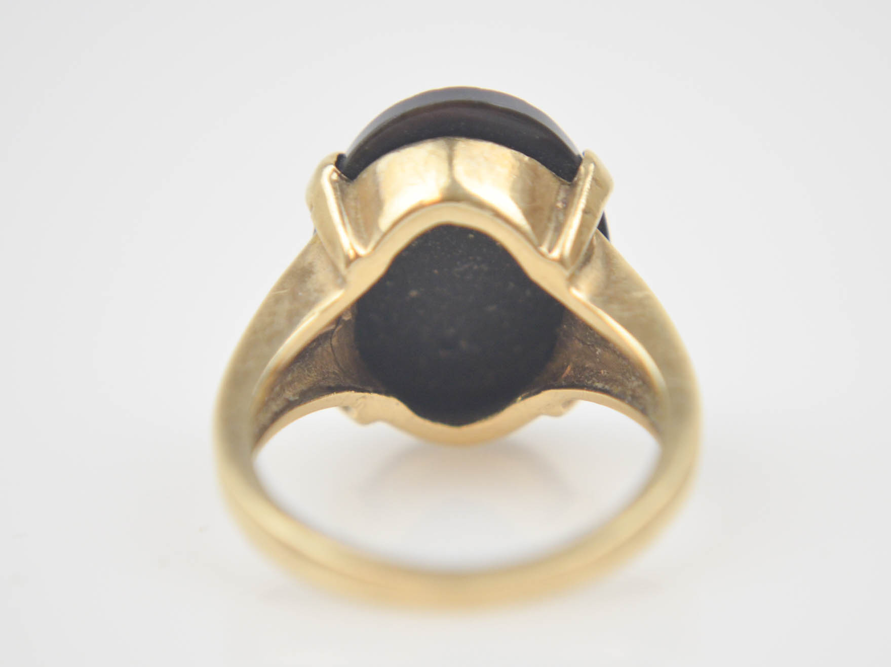 10K Yellow Gold Onyx Cameo Ring