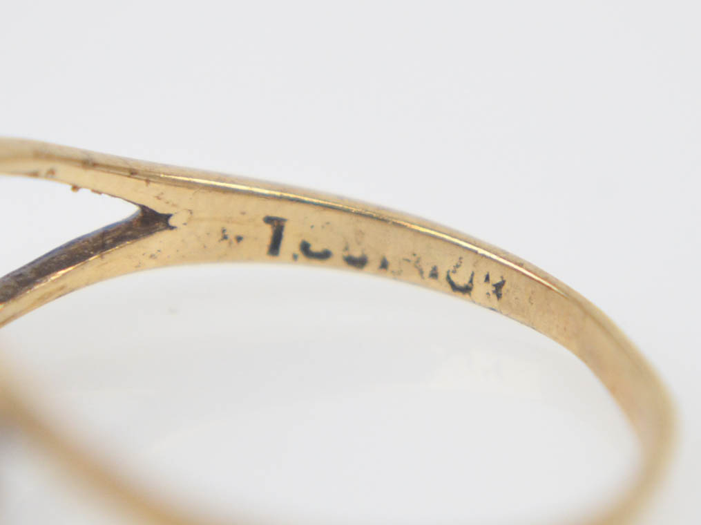 Vintage 10K Yellow Gold Opal and Citrine Ring