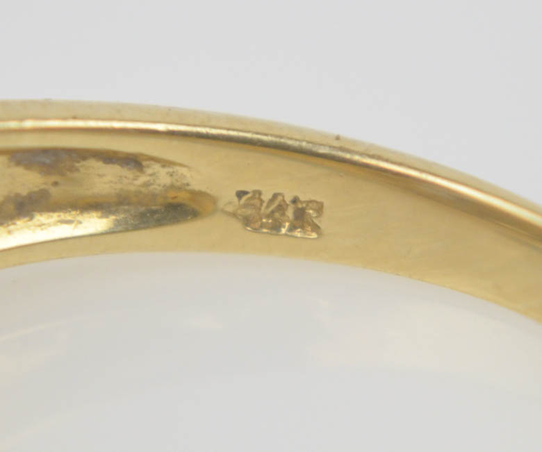 14K Yellow Gold Tanzanite, Opal, and Diamond Ring