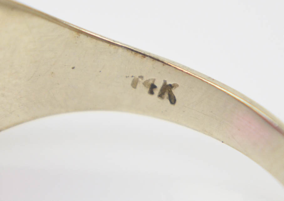 Vintage 14K Yellow Gold Synethic Ruby Ring