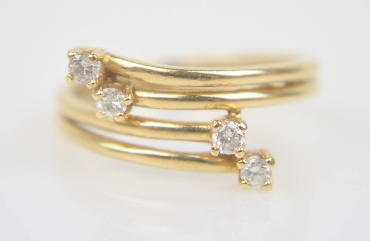 14K Yellow Gold Diamond Ring