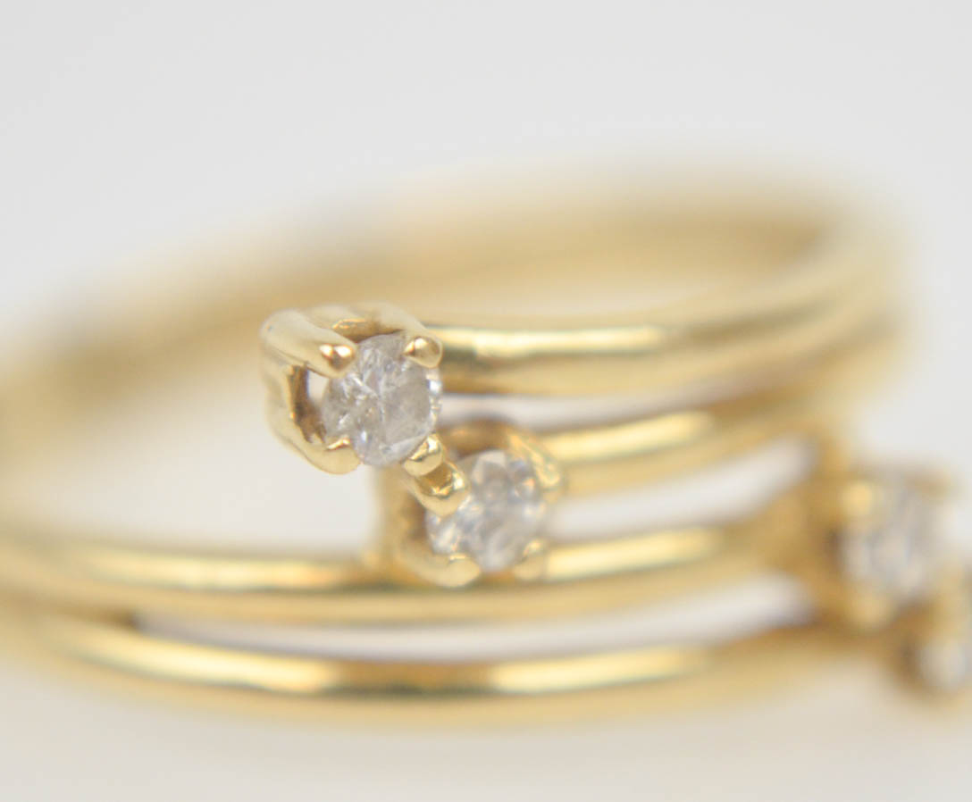 14K Yellow Gold Diamond Ring