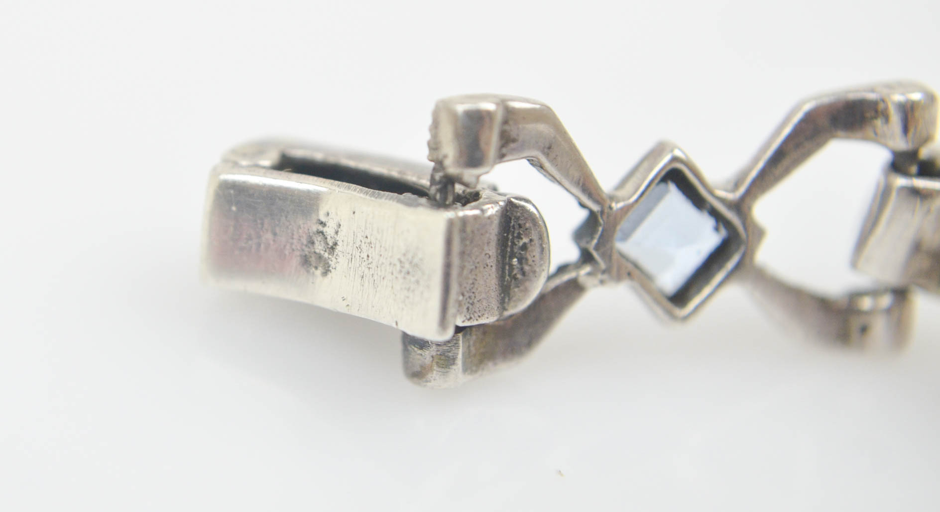 Pair of Sterling Bracelets with Black Onyx and Multi Stones