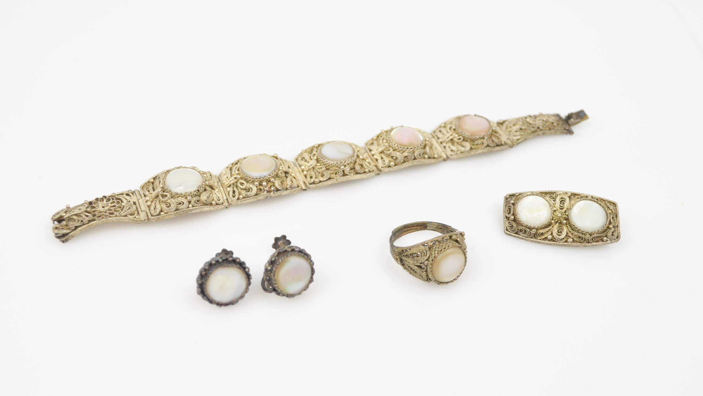 Vintage Mother of Pearl Demi Parure