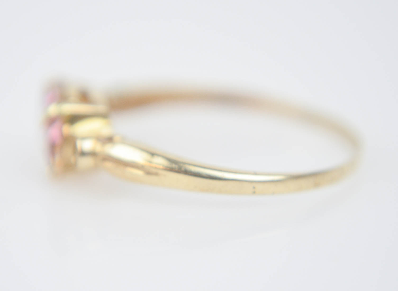 Vintage 10K Yellow Gold Mystic Topaz and Diamond Ring