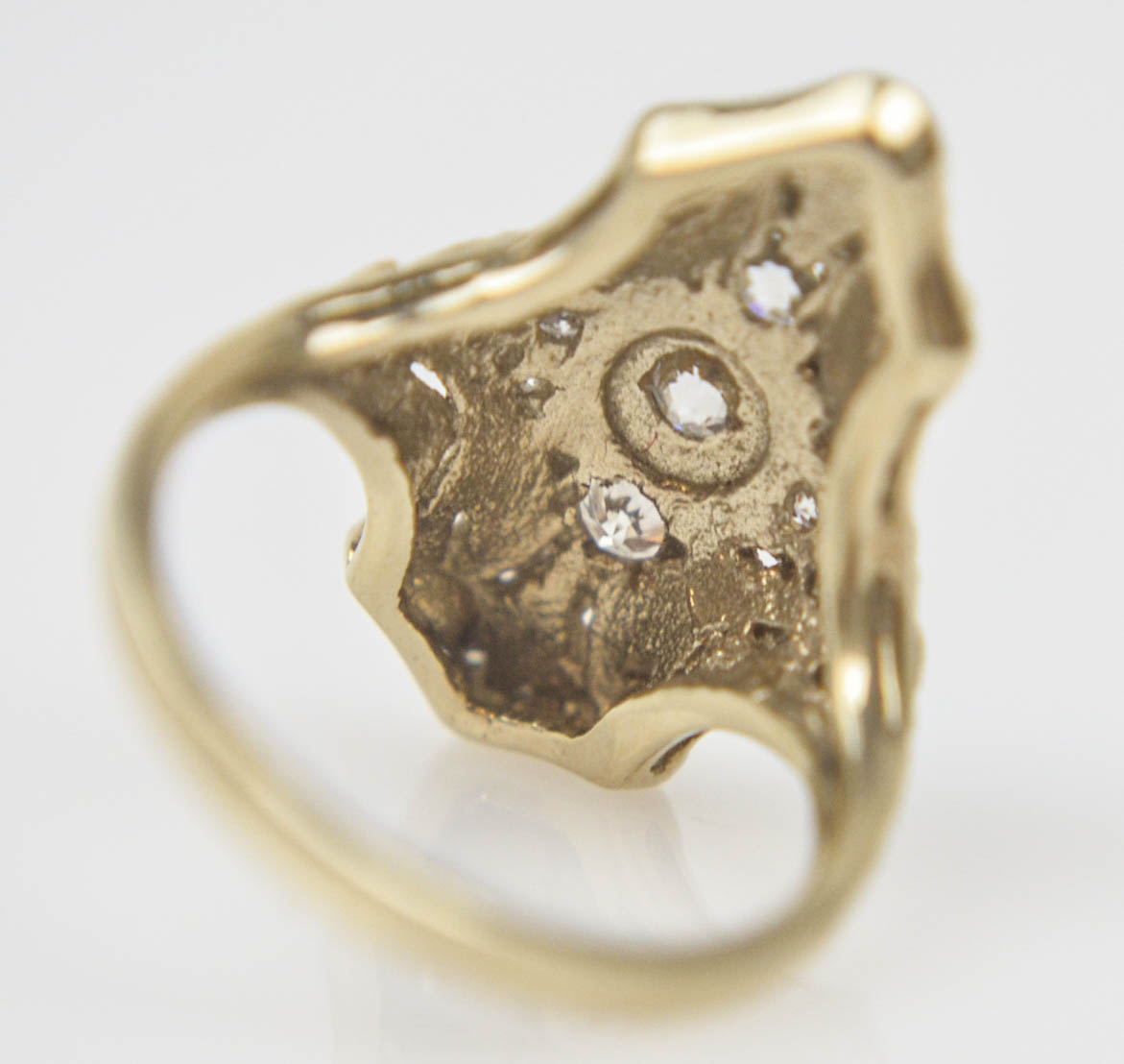 Antique Belle Epoque 18K Yellow Gold and Diamond Ring