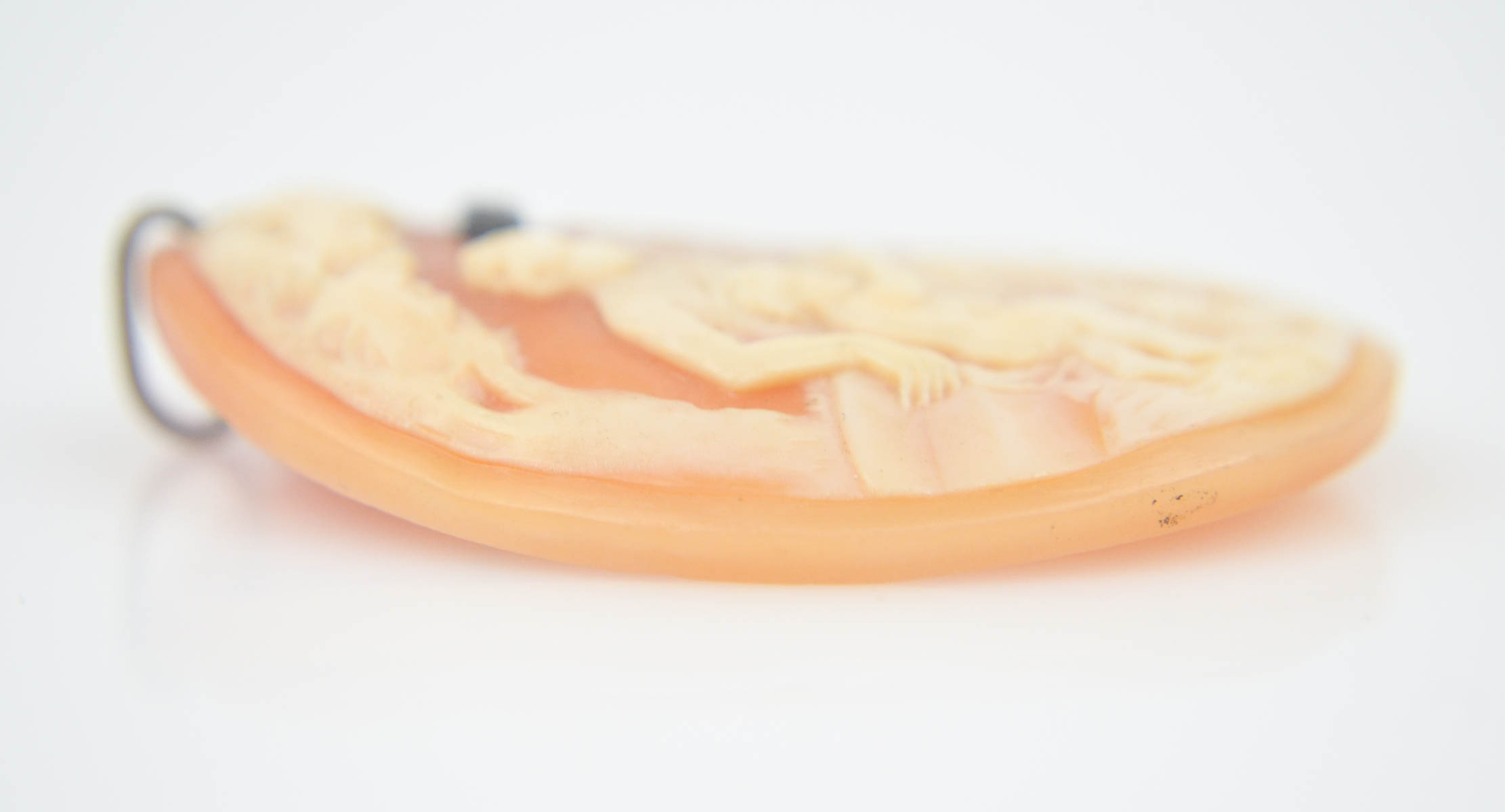 Vintage Cameo and Diamond Pendant