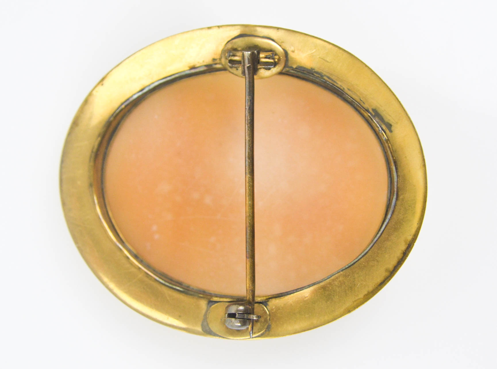 Vintage Cameo Brooch with Gold Toned Mounting