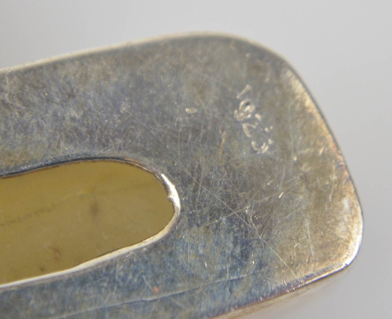 Sterling Silver Pendant with Mixed Stones Including Amber